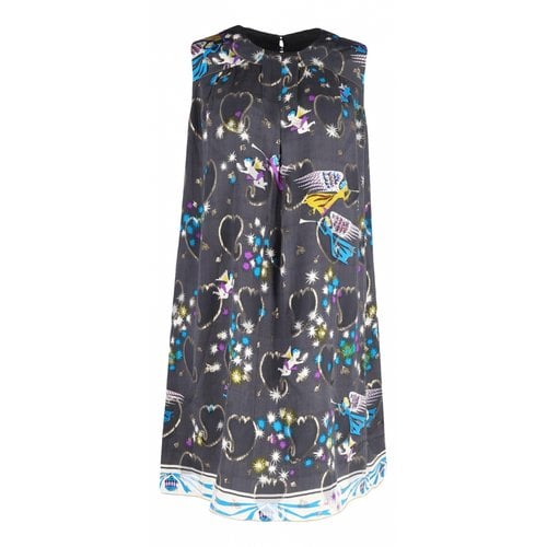 Pre-owned Anna Sui Silk Dress In Multicolour