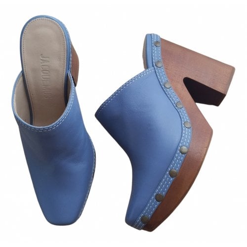 Pre-owned Jacquemus Les Sabots Leather Mules & Clogs In Blue