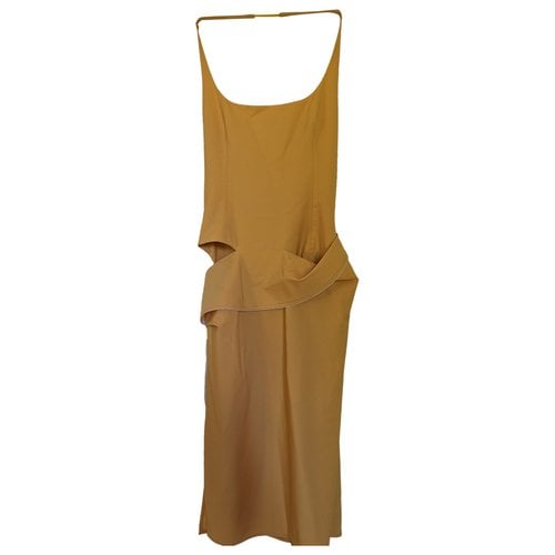 Pre-owned Jacquemus Wool Mid-length Dress In Orange