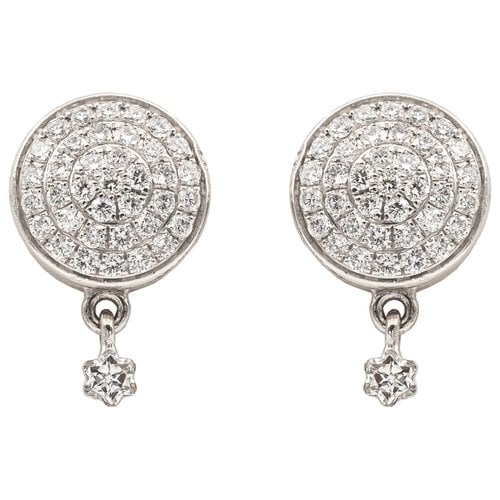 Pre-owned Montblanc White Gold Earrings In Silver