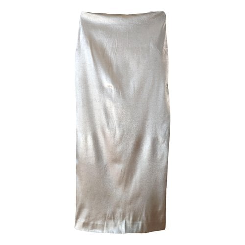 Pre-owned Dolce & Gabbana Mid-length Skirt In Metallic