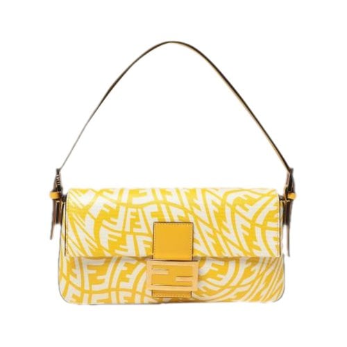 Pre-owned Fendi Baguette 1997 Re-edition Leather Handbag In Yellow