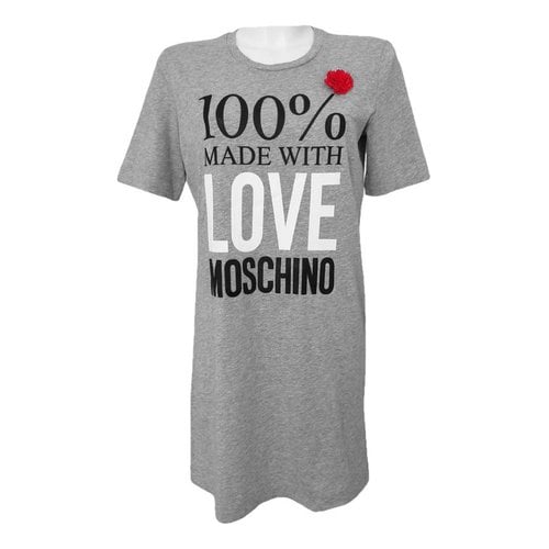 Pre-owned Moschino Love Mid-length Dress In Grey