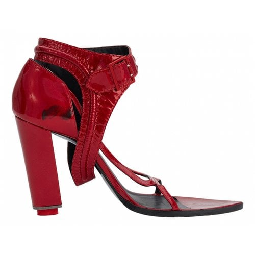 Pre-owned Givenchy Patent Leather Sandal In Red