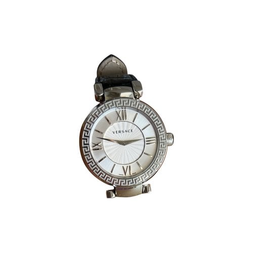 Pre-owned Versace Watch In Silver