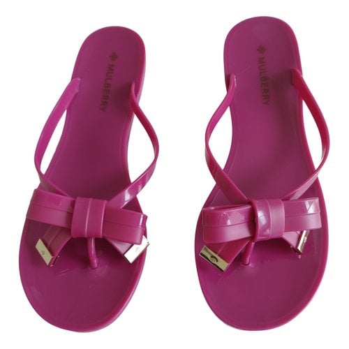 Pre-owned Mulberry Flip Flops In Pink