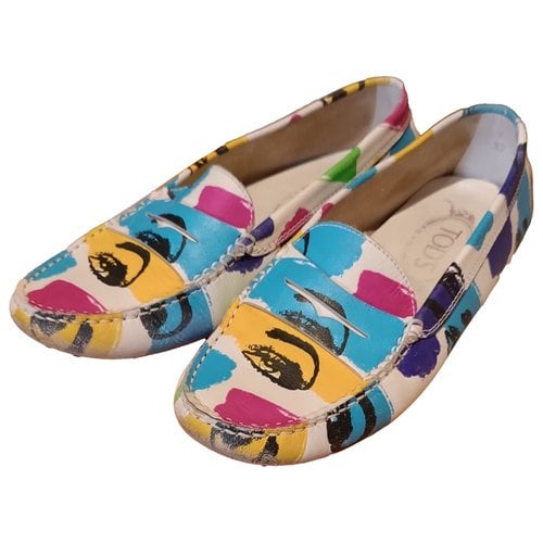 Pre-owned Tod's Gommino Leather Flats In Multicolour