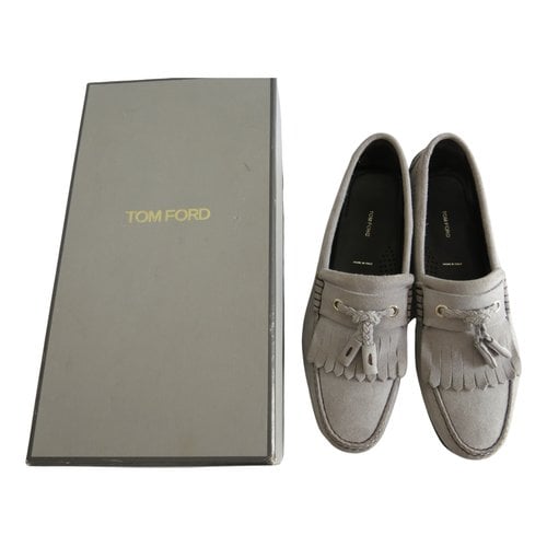 Pre-owned Tom Ford Flats In Grey