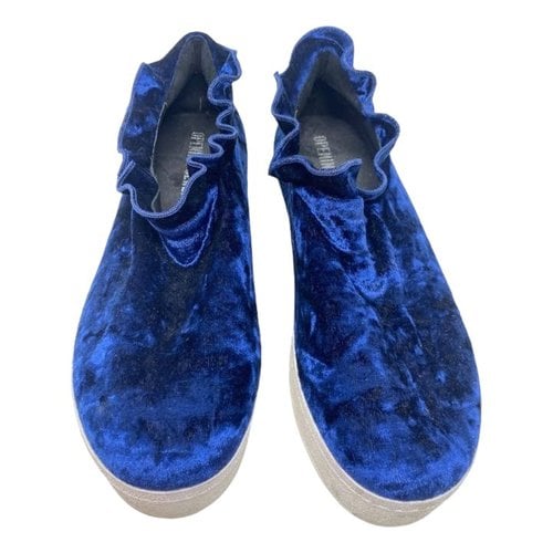 Pre-owned Opening Ceremony Velvet Trainers In Blue