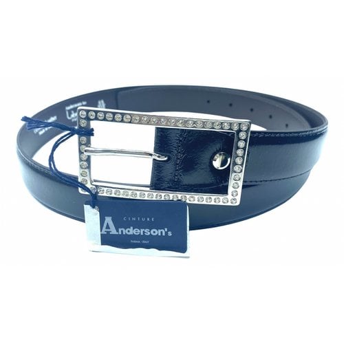 Pre-owned Anderson's Patent Leather Belt In Brown