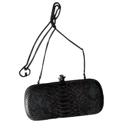 Pre-owned House Of Harlow 1960 Leather Clutch Bag In Black