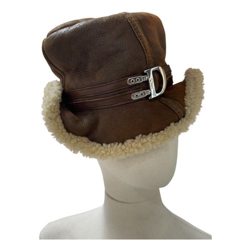 Pre-owned Dior Wool Hat In Brown