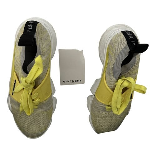 Pre-owned Givenchy Tweed Trainers In Yellow