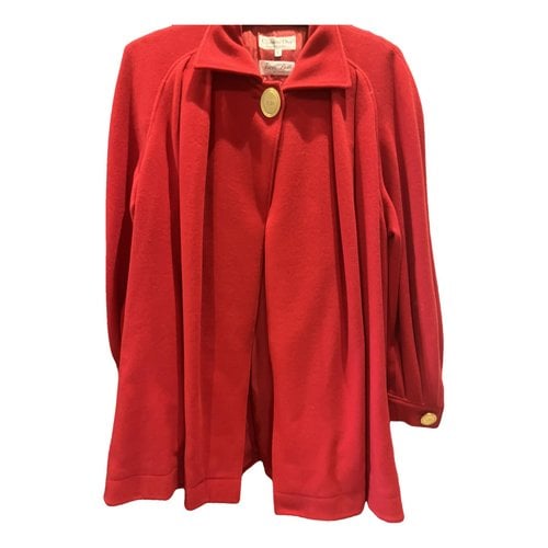 Pre-owned Dior Cashmere Coat In Red