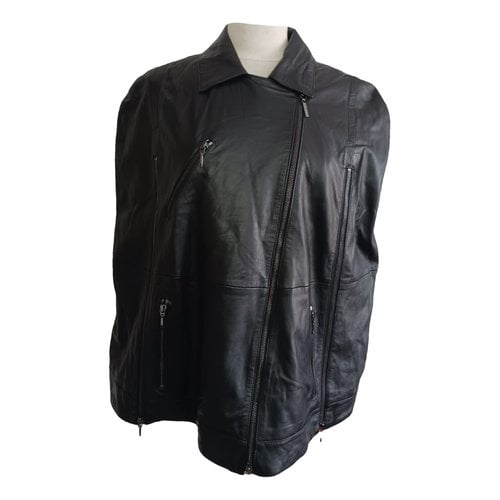 Pre-owned Marciano Leather Coat In Black