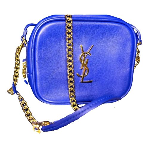 Pre-owned Saint Laurent Blogger Leather Crossbody Bag In Blue