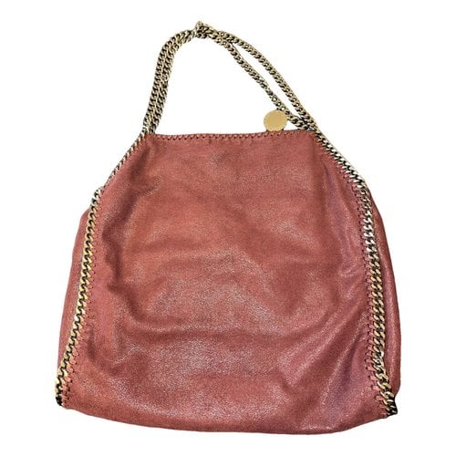 Pre-owned Stella Mccartney Falabella Leather Handbag In Burgundy