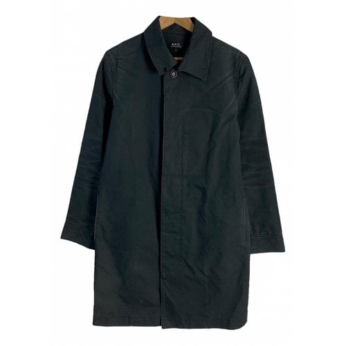 Pre-owned Apc Trenchcoat In Blue