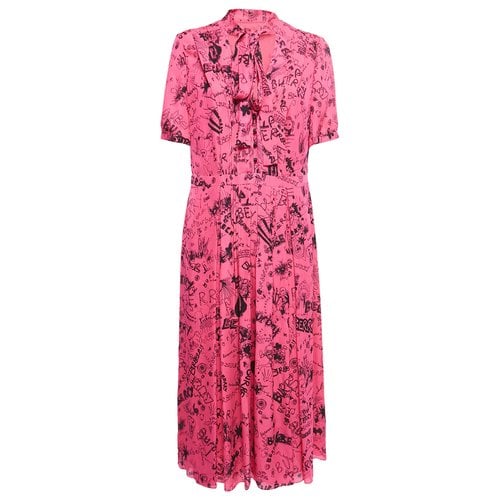 Pre-owned Burberry Silk Dress In Pink