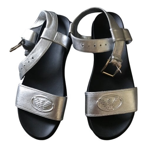 Pre-owned Emporio Armani Sandal In Silver