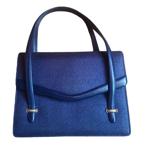 Pre-owned Gucci Leather Handbag In Blue