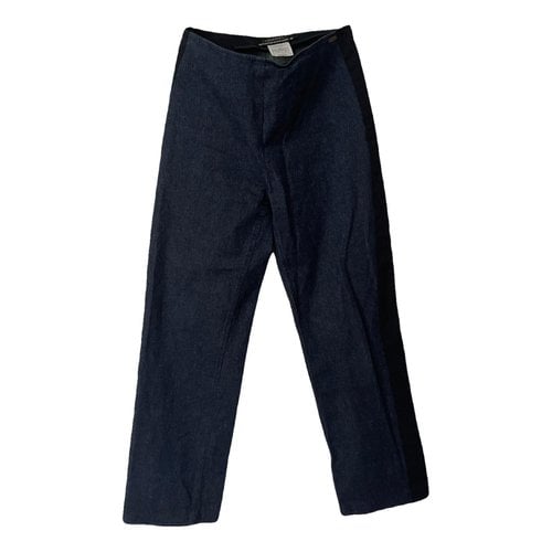 Pre-owned Chanel Straight Pants In Blue