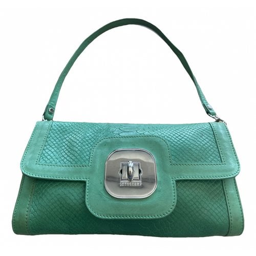Pre-owned Longchamp Leather Clutch Bag In Green