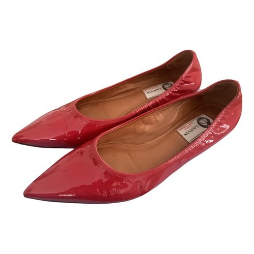 Pre-owned Lanvin Leather Flats In Red
