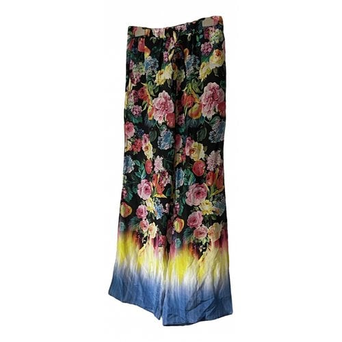 Pre-owned Seafolly Silk Trousers In Multicolour