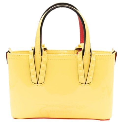 Pre-owned Christian Louboutin Cabata Leather Tote In Yellow