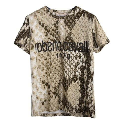 Pre-owned Roberto Cavalli T-shirt In Beige