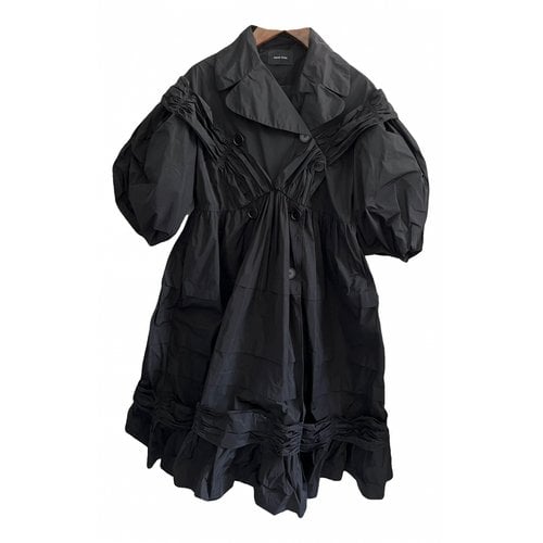 Pre-owned Simone Rocha Trench Coat In Black