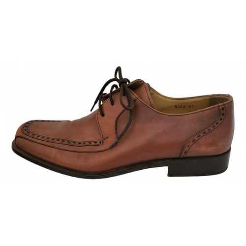 Pre-owned Magnanni Lace Ups In Brown