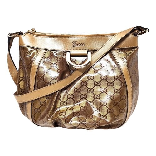 Pre-owned Gucci Leather Crossbody Bag In Gold