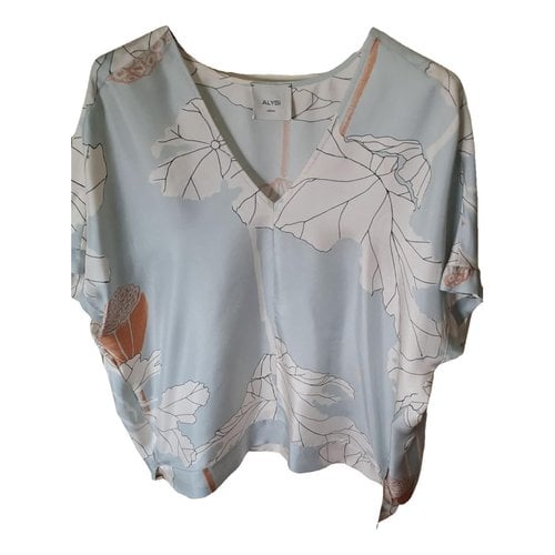 Pre-owned Alysi Silk T-shirt In Turquoise
