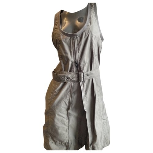 Pre-owned Ikks Mid-length Dress In Grey
