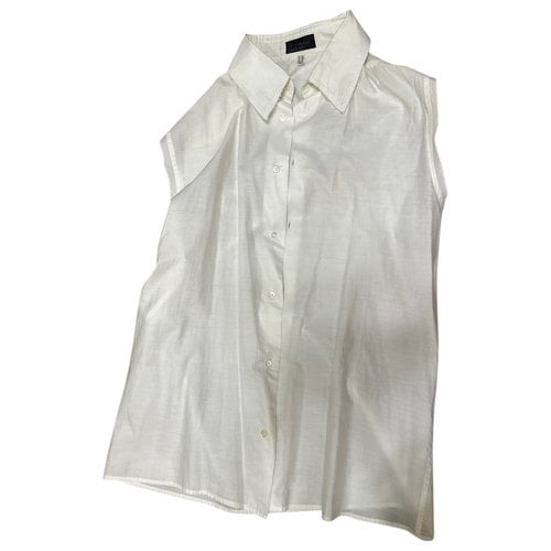 Pre-owned John Richmond Silk Shirt In White