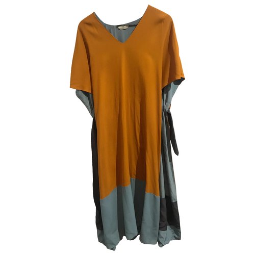 Pre-owned Fendi Maxi Dress In Orange