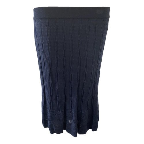 Pre-owned M Missoni Wool Mid-length Skirt In Blue