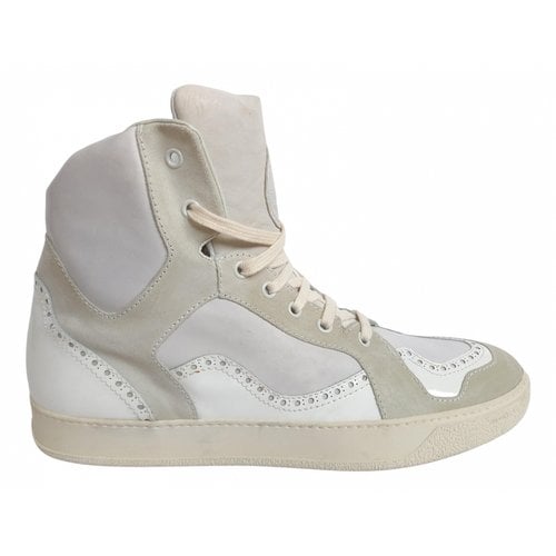 Pre-owned Acne Studios Leather High Trainers In White