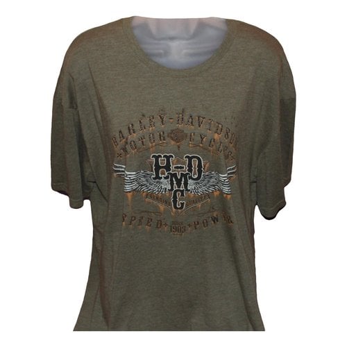 Pre-owned Harley Davidson T-shirt In Green