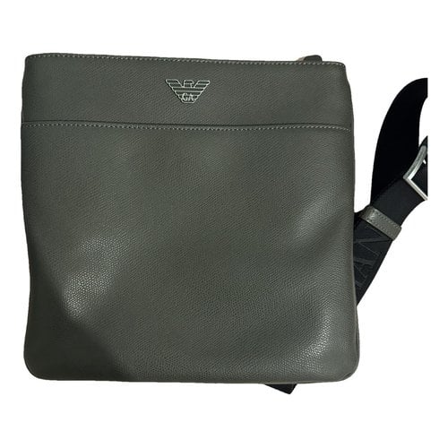 Pre-owned Giorgio Armani Leather Bag In Grey