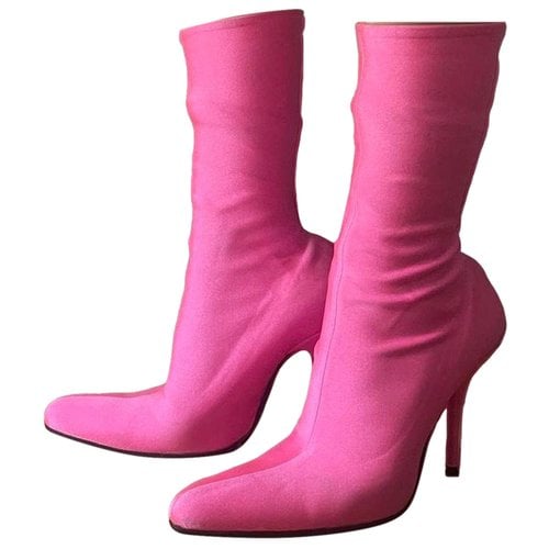 Pre-owned Balenciaga Round Heels In Pink