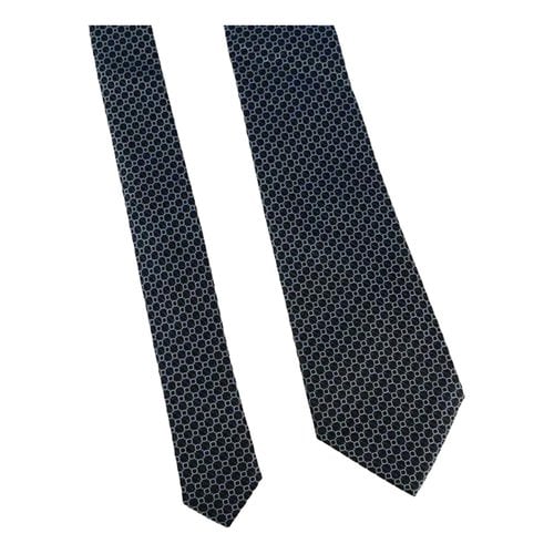 Pre-owned Pierre Cardin Silk Tie In Black