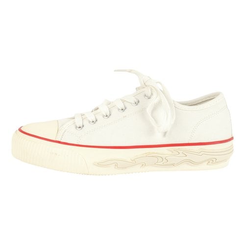 Pre-owned Sandro Cloth Trainers In White