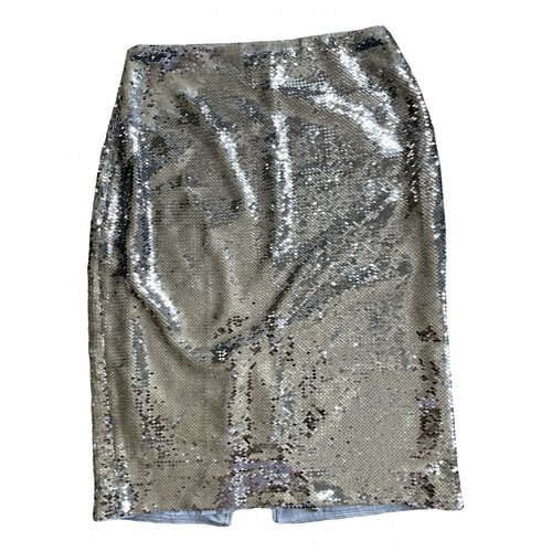 Pre-owned Ganni Mid-length Skirt In Metallic