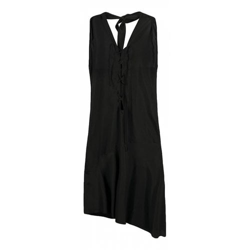 Pre-owned Romeo Gigli Silk Mid-length Dress In Black