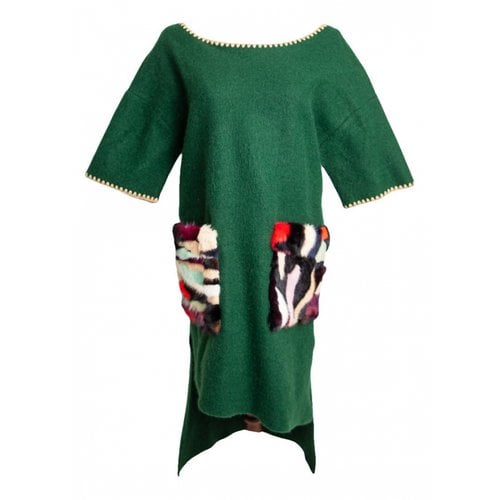 Pre-owned Fendi Wool Dress In Multicolour