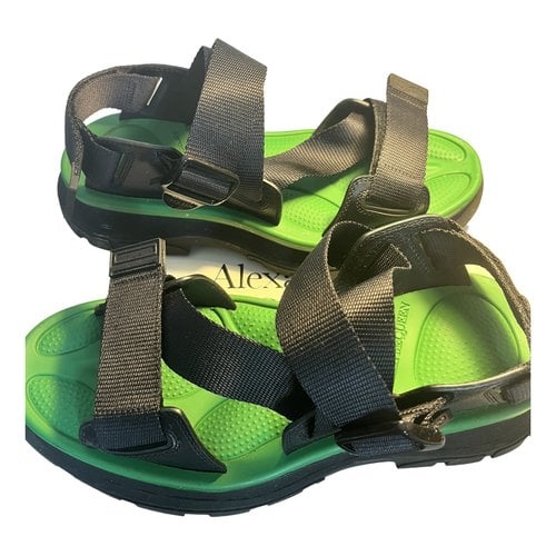 Pre-owned Alexander Mcqueen Hybrid Leather Sandal In Green
