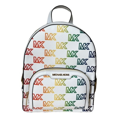 Pre-owned Michael Kors Vegan Leather Backpack In Multicolour
